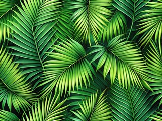 Elegant Palm Leaf Wallpaper Texture Background - Copy Space for Text
