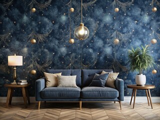 Obraz premium Midnight Ink Wallpaper Texture: Grunge Abstract Background for Design Projects