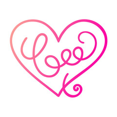 vector illustration of a pink heart