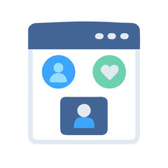 mobile phone with social network icon