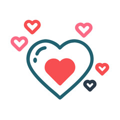 Heart vector icons.