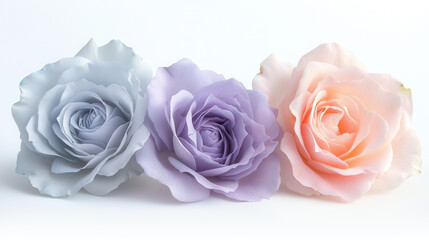 Fototapeta premium soft and elegant display of roses in pastel shades, showcasing beauty and tranquility