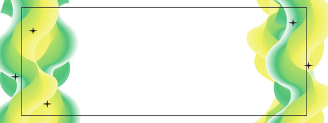 Gradient smooth green wavy background