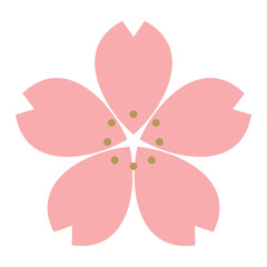 Cherry blossom petal decoration. Cute flower icon for spring and celebration design.