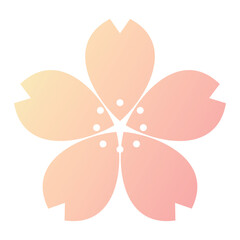 Cherry blossom petal decoration. Cute flower icon for spring and celebration design.