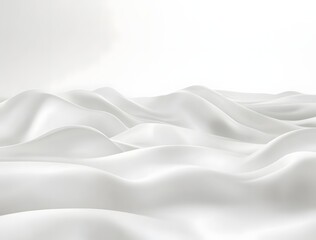 Elegant White Silk Fabric Flowing &ndash; Smooth and Minimalist Background