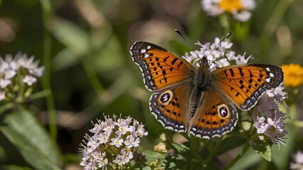 Trail of Colors: A Lunge’s Metal mark Butterfly in Sunlit Splendor