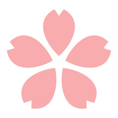 Cherry blossom petal decoration. Cute flower icon for spring and celebration design.