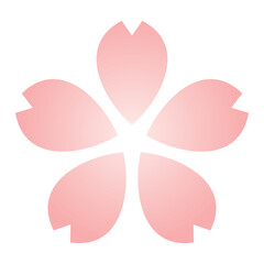 Cherry blossom petal decoration. Cute flower icon for spring and celebration design.