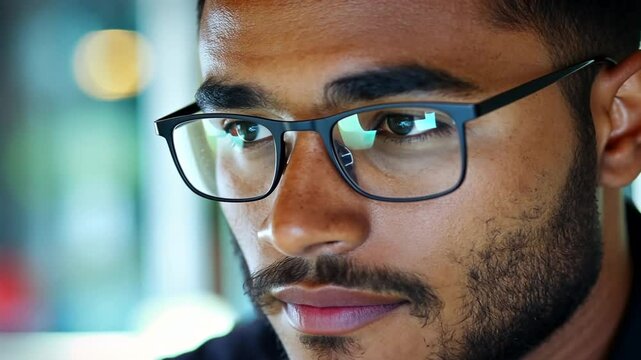 Calm Intense Strategist Portrait Looking at Camera