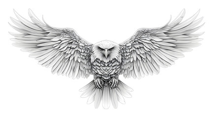 Fototapeta premium Majestic Eagle in Flight - Powerful Bird Graphic Art