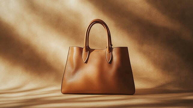 Luxury brown leather handbag elegant craftsmanship premium material sophisticated fashion stylish modern design