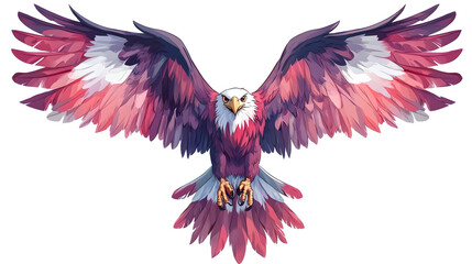 Obraz premium Majestic Soaring Eagle in Vibrant Colors