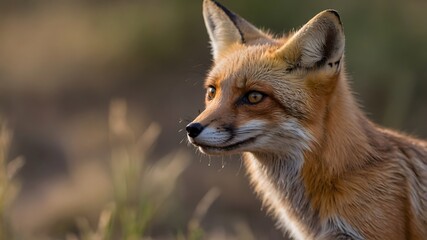 Fototapeta premium Nature’s Snapshot: A Kit Fox Captured in Its Habitat
