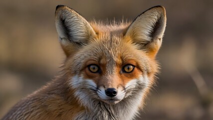 Obraz premium Wild and Wonderful: A Kit Fox Portrait in Its Natural Setting