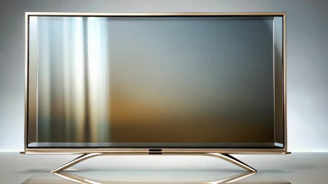 Grey-toned interior and TV, minimalism, style and functional solutions