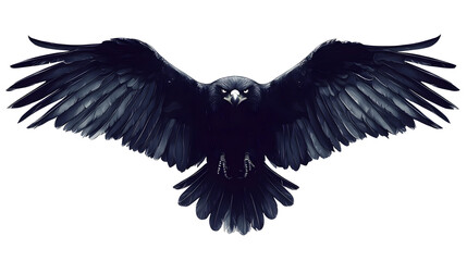 Naklejka premium Majestic Dark Bird in Flight