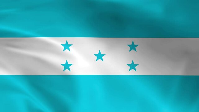Honduras flag waving animation, perfect looping, 4K video background, official colors, looping National Honduras flag animation background 4k best choice and suit for your footage
