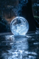 Water molecules in waves