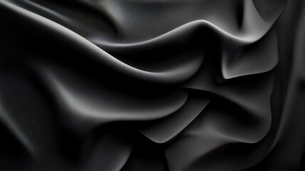 Obraz premium Abstract Drapery: Dark Elegance in Fabric Texture