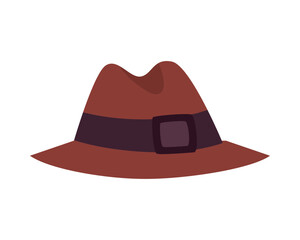 Brown Fedora Hat Icon
