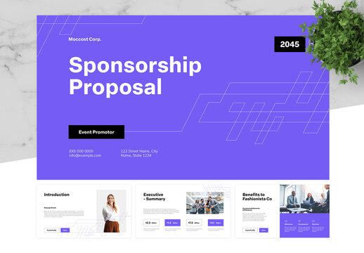 Purple And Black Sponsorship Proposal