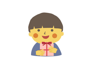 母の日にプレゼントを渡す男の子