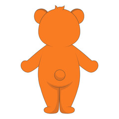 Cute Cartoon Bear Isolated on White Background. Vector Character Design.