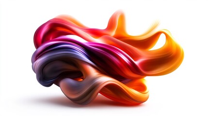 Obraz premium Abstract Colorful Swirling Fluid Dynamic Art