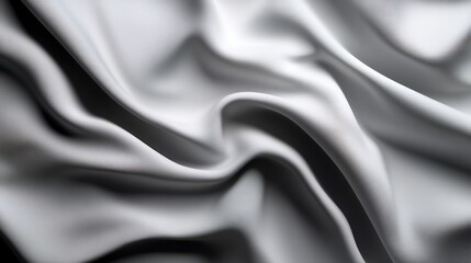 Fototapeta premium Abstract Draped Fabric: A Study in Grey