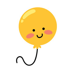 Yellow Smiley Balloon Icon