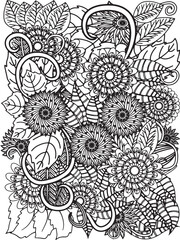 Flowers Coloring Pages For Adultes