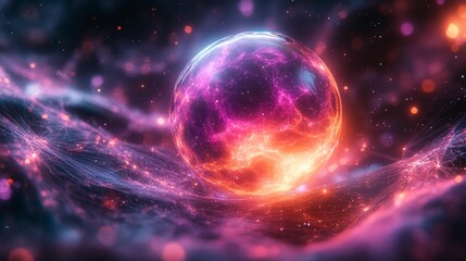 Abstract Energy Sphere. Generative AI