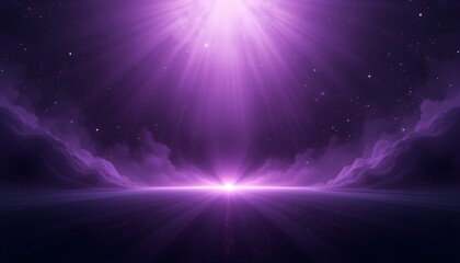 Obraz premium Futuristic Abstract Purple Light Waves Background – Smooth Glowing Neon Gradient with Dynamic Motion Effects in a Sci-Fi Inspired Night Sky