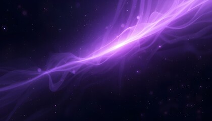 Fototapeta premium Futuristic Abstract Purple Light Waves Background – Smooth Glowing Neon Gradient with Dynamic Motion Effects in a Sci-Fi Inspired Night Sky