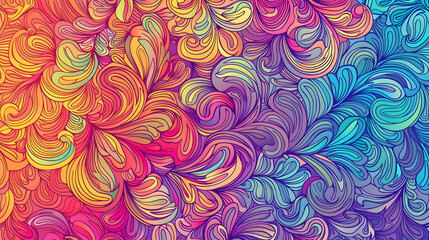 Vibrant abstract swirl pattern showcasing colorful waves and fluid shapes in a dynamic composition