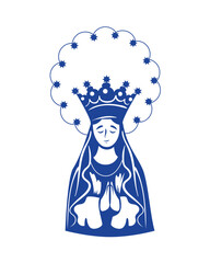 Virgin Mary with Crown Icon
