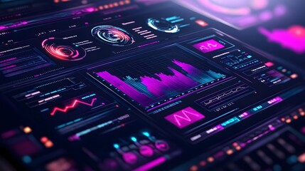 Obraz premium Holographic Cybersecurity Dashboard Displaying Real-Time Threat Alerts and Data Encryption