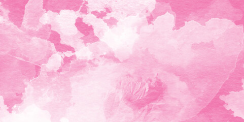 pastel hand painted watercolor of pink texture, Abstract grainy fantasy smooth light pink watercolor paper texture with clouds, Grunge pink background, Stain artistic hand painted texture of pink.