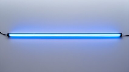 A single glowing led light strip on a clean background