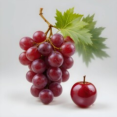 Fototapeta premium Nature's Bounty A Cluster of Luscious red Grapes 