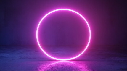 Neon Pink Circle Graphic Design Background