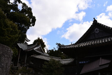 Fototapeta premium 平戸城城内にある亀岡神社の風景
