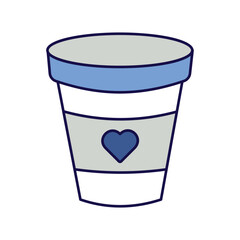 Coffee blue icon with white background vector stock illustration