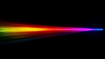 Obraz premium Vibrant spectrum light beam on black background