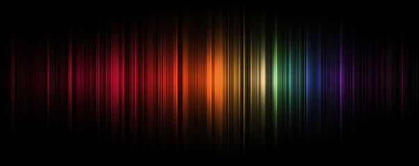 Vibrant multicolor light spectrum on black background