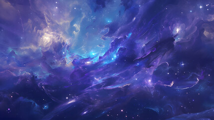Interstellar space anime style © Ky