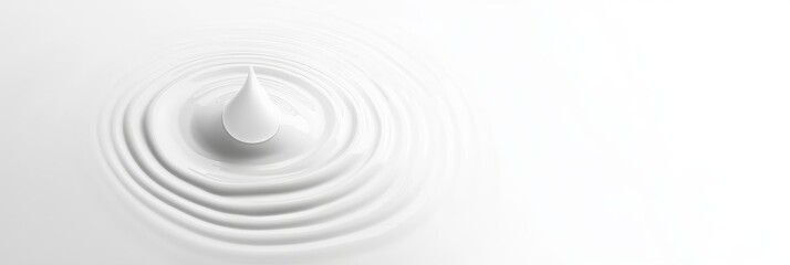 Fototapeta premium Elegant White Milk Drop Ripples - Stunning Abstract Design