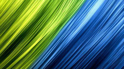 Obraz premium Dynamic Abstract Green and Blue Diagonal Lines Background Texture: Vibrant Gradient Color Stripes for Modern Design