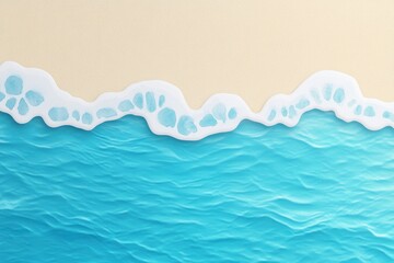 Ocean Wave and Sandy Beach Background, Summer Vacation Concept